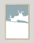 Destin Coastal Map — Fine Art Print Vertical, soft-blue, Oak, 8x10