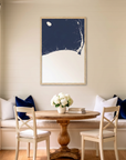 Brunswick Islands matte map art in dining nook setting