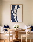 Cocoa Beach matte map art in dining nook setting