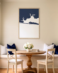 Destin matte map art in dining nook setting