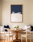 Emerald Coast matte map art in dining nook setting