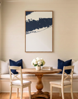 Fire Island canvas map art in dining nook setting