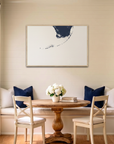 Florida Keys canvas map art in dining nook setting
