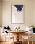 Florida Keys matte map art in dining nook setting