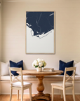 Forgotten Coast canvas map art in dining nook setting