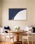 Grand Strand matte map art in dining nook setting