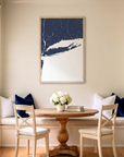 Long Island matte map art in dining nook setting