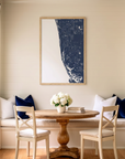 Naples matte map art in dining nook setting