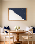 Newport Beach matte map art in dining nook setting
