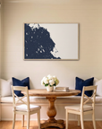 South Shore Massachusetts canvas map art in dining nook setting