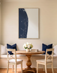 The Palm Beaches canvas map art in dining nook setting