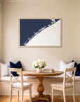 Topsail Island matte map art in dining nook setting