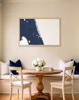 Treasure Coast matte map art in dining nook setting