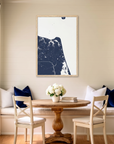 Virginia Beach matte map art in dining nook setting