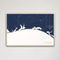 Emerald Coast Coastal Map — Canvas Horizontal, navy, Natural Oak