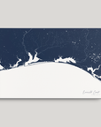 Emerald Coast Coastal Map — Canvas Horizontal, navy, No Frame