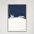 Emerald Coast Coastal Map — Canvas Vertical, navy, Natural Oak