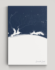 Emerald Coast Coastal Map — Canvas Vertical, navy, No Frame