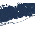 Fire Island Coastal Map — Fine Art Print Horizontal, navy, No Frame, 10x8
