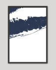 Fire Island Coastal Map — Fine Art Print Vertical, navy, Black Frame, 8x10
