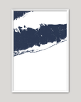 Fire Island Coastal Map — Fine Art Print Vertical, navy, White Frame, 8x10