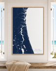 First Coast / Northeast Florida canvas map — window-scene interior