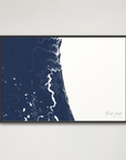 First Coast / Northeast Florida Coastal Map — Canvas Horizontal, navy, Black Frame