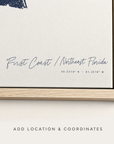 First Coast / Northeast Florida canvas map — location and coordinates customization