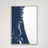 First Coast / Northeast Florida Coastal Map — Canvas Vertical, navy, Natural Oak