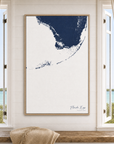 Florida Keys canvas map — window-scene interior