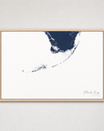 Florida Keys Coastal Map — Canvas Horizontal — navy, Light Wood