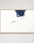 Florida Keys Coastal Map — Canvas Horizontal, navy, Natural Oak