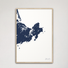 Gloucester Coastal Map — Canvas Vertical, navy, Natural Oak