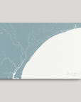 Grand Strand Coastal Map — Canvas Horizontal, soft-blue, No Frame