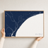 Grand Strand canvas map — hands holding the canvas in an oak frame