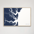 Jekyll Island Coastal Map — Canvas Horizontal, navy, Natural Oak