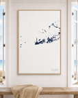 Key West canvas map — window-scene interior