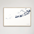 Key West Coastal Map — Canvas Horizontal, navy, Natural Oak