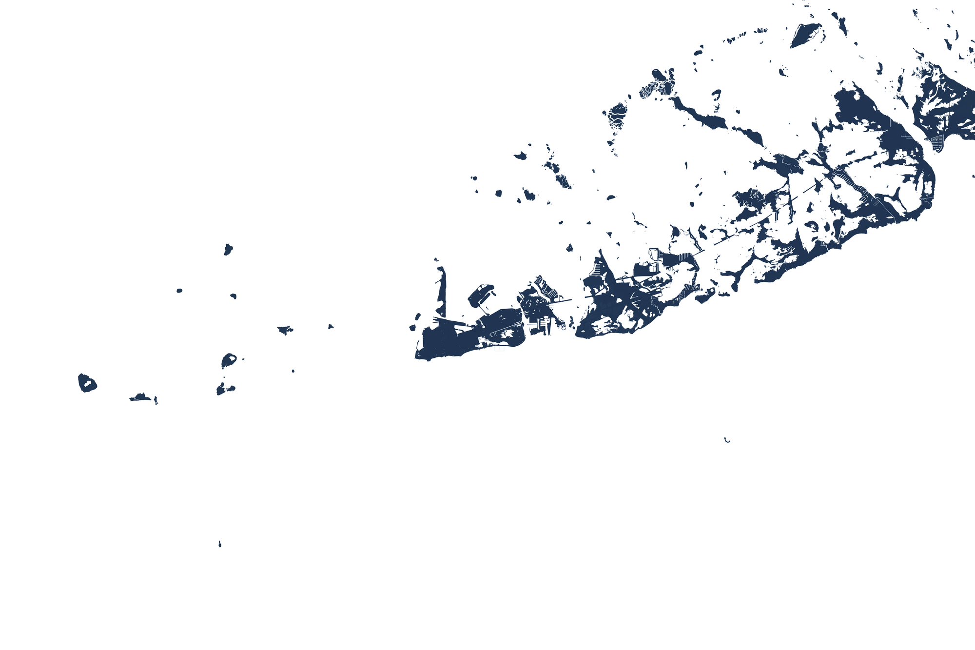 Key West Coastal Map — Fine Art Print Horizontal, navy, No Frame, 10x8