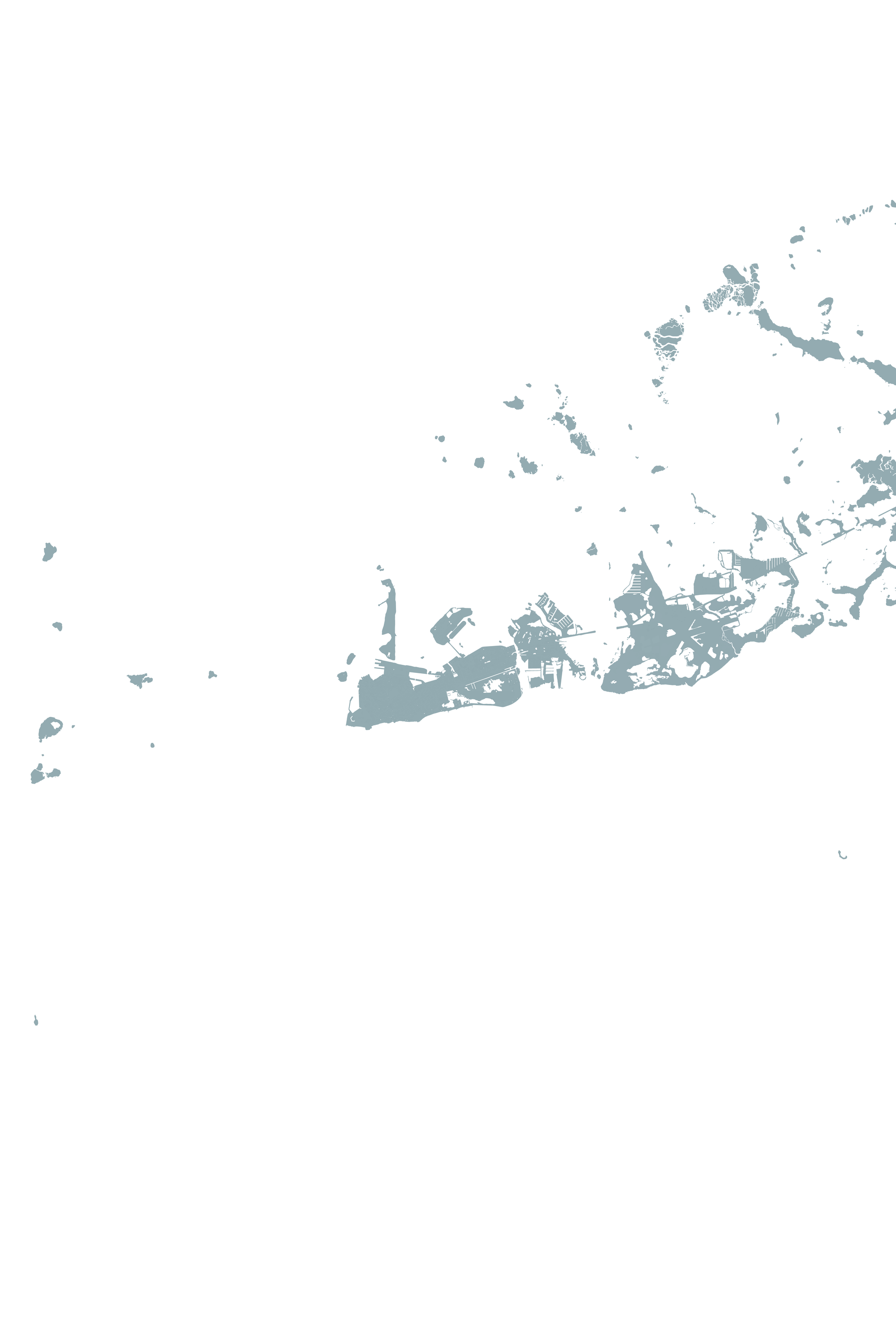 Key West Coastal Map — Fine Art Print Vertical, soft-blue, No Frame, 8x10