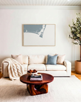 Bald Head Island canvas map art in livingroom setting