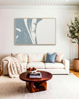 Cocoa Beach canvas map art in livingroom setting