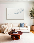 Key West canvas map art in livingroom setting