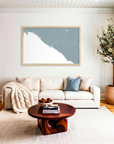 Newport Beach matte map art in livingroom setting