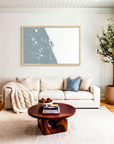Space Coast matte map art in livingroom setting