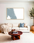 Treasure Coast matte map art in livingroom setting