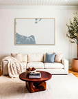 Virginia Beach canvas map art in livingroom setting