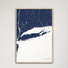Long Island Coastal Map — Canvas Vertical, navy, Natural Oak
