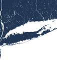 Long Island Coastal Map — Fine Art Print Horizontal, navy, No Frame, 10x8