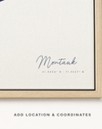 Montauk canvas map — location and coordinates customization